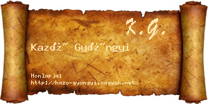 Kazó Gyöngyi névjegykártya