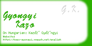 gyongyi kazo business card