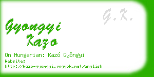 gyongyi kazo business card